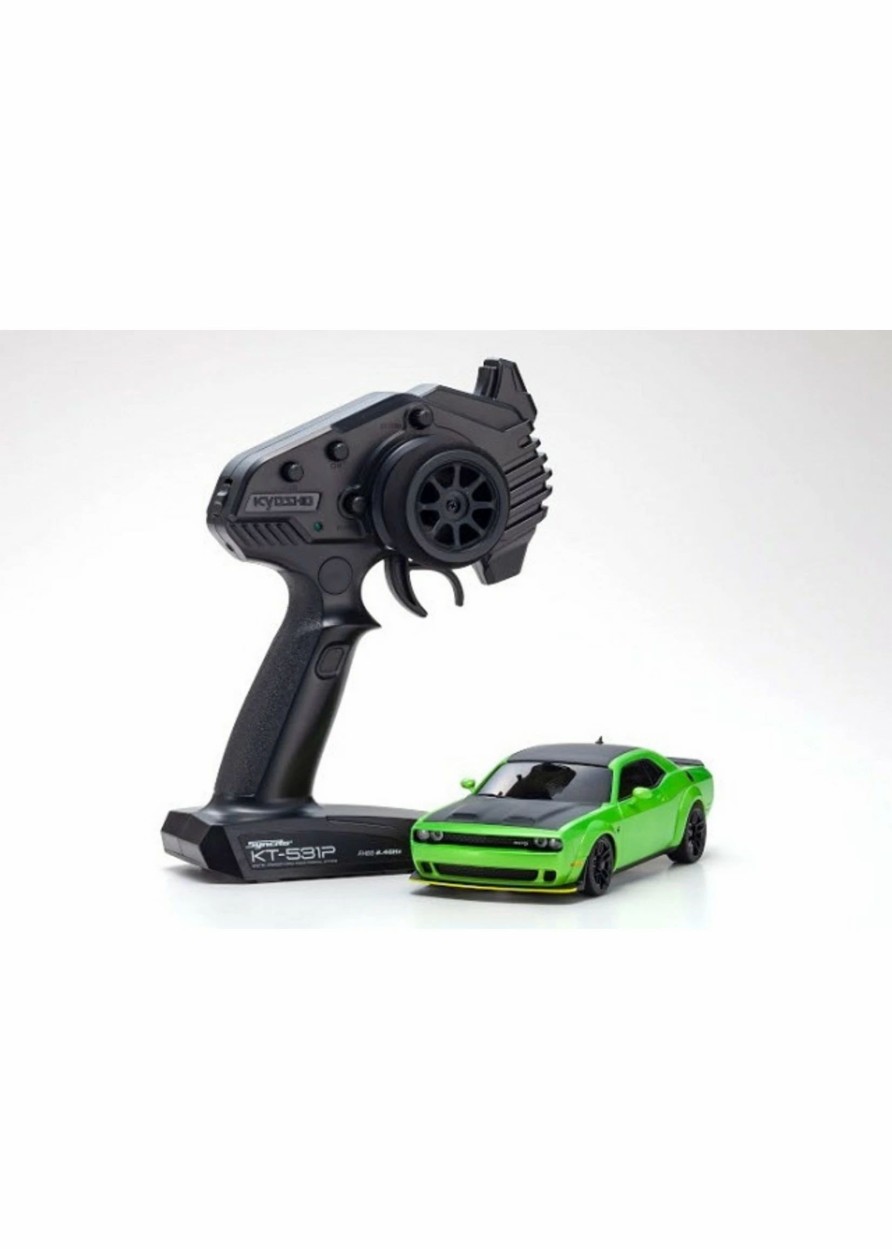 Cars & Trucks * | Kyosho 32621Mg Mini-Z Awd Challenger Green Srt Hellcat Redeye Readyset