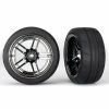 Cars & Trucks * | Traxxas 8374 Split-Spoke Black Chrome Wheels / 1.9 Response Tires X-Wide