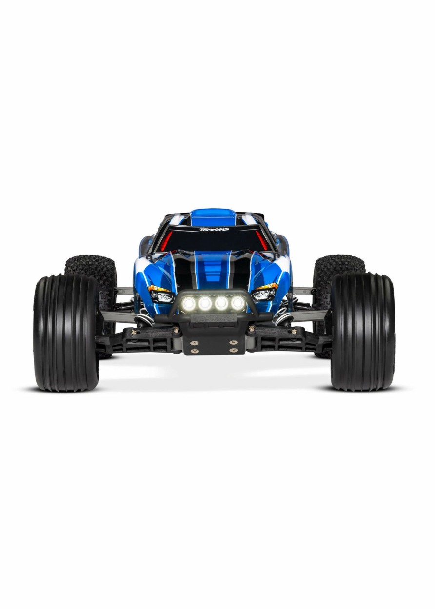 Cars & Trucks * | Traxxas 1/10 Rustler 2Wd Rtr Stadium Truck With Lights Blue