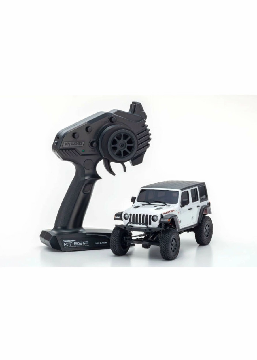 Cars & Trucks * | Kyosho 32521W Mini-Z 4 4 Jeep Wrangler Unlimited Rubicon Readyset Bright White