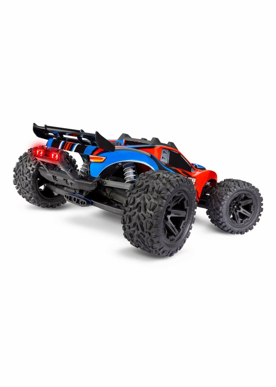 Cars & Trucks * | Traxxas 1/10 Rustler 4X4 Rtr Stadium Truck With Lights Red