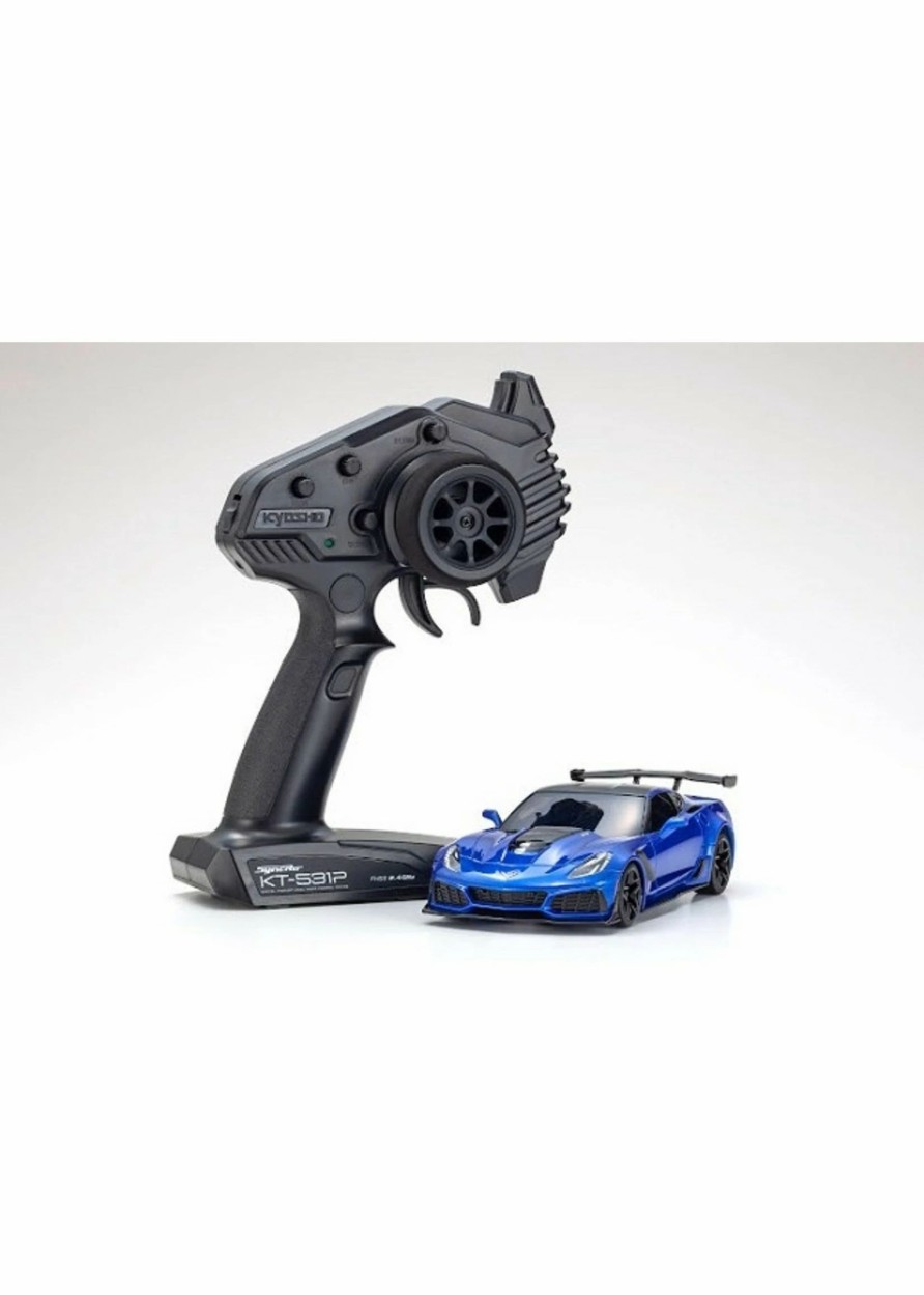 Cars & Trucks * | Kyosho 32334Bl Mini-Z Rwd Corvette Zr1 Blue With Led Readyset