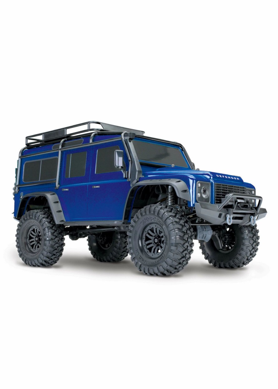 Cars & Trucks * | Traxxas 1/10 Trx-4 Defender Rtr Scale And Trail Crawler Blue