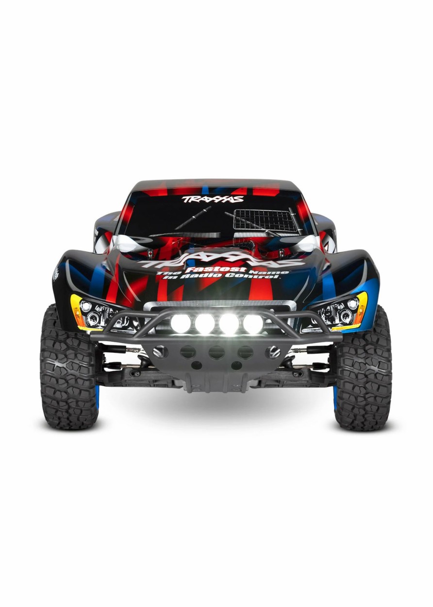 Cars & Trucks * | Traxxas 1/10 Slash 2Wd Rtr Short-Course Race Truck With Lights Red/Blue