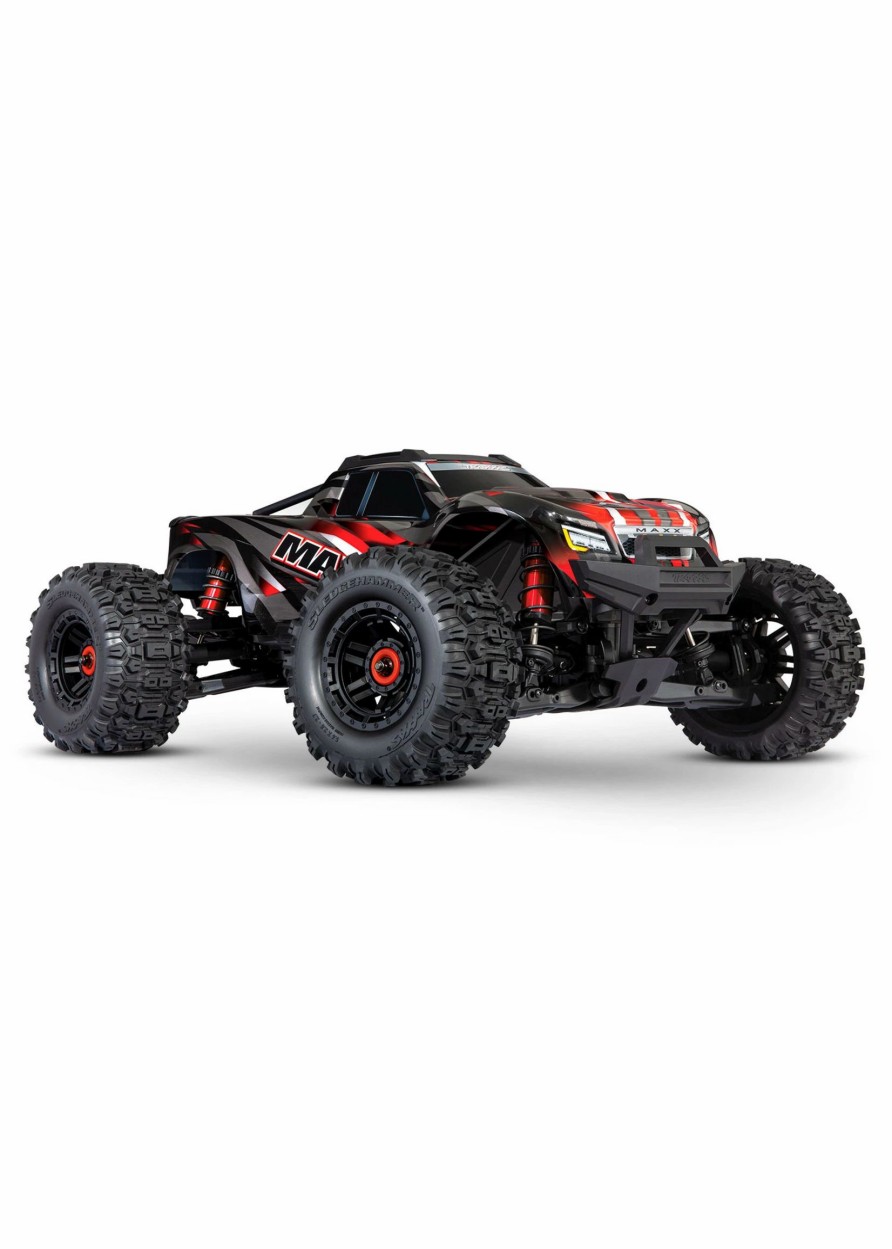 Cars & Trucks * | Traxxas 1/10 Maxx Rtr Monster Truck With Widemaxx Red