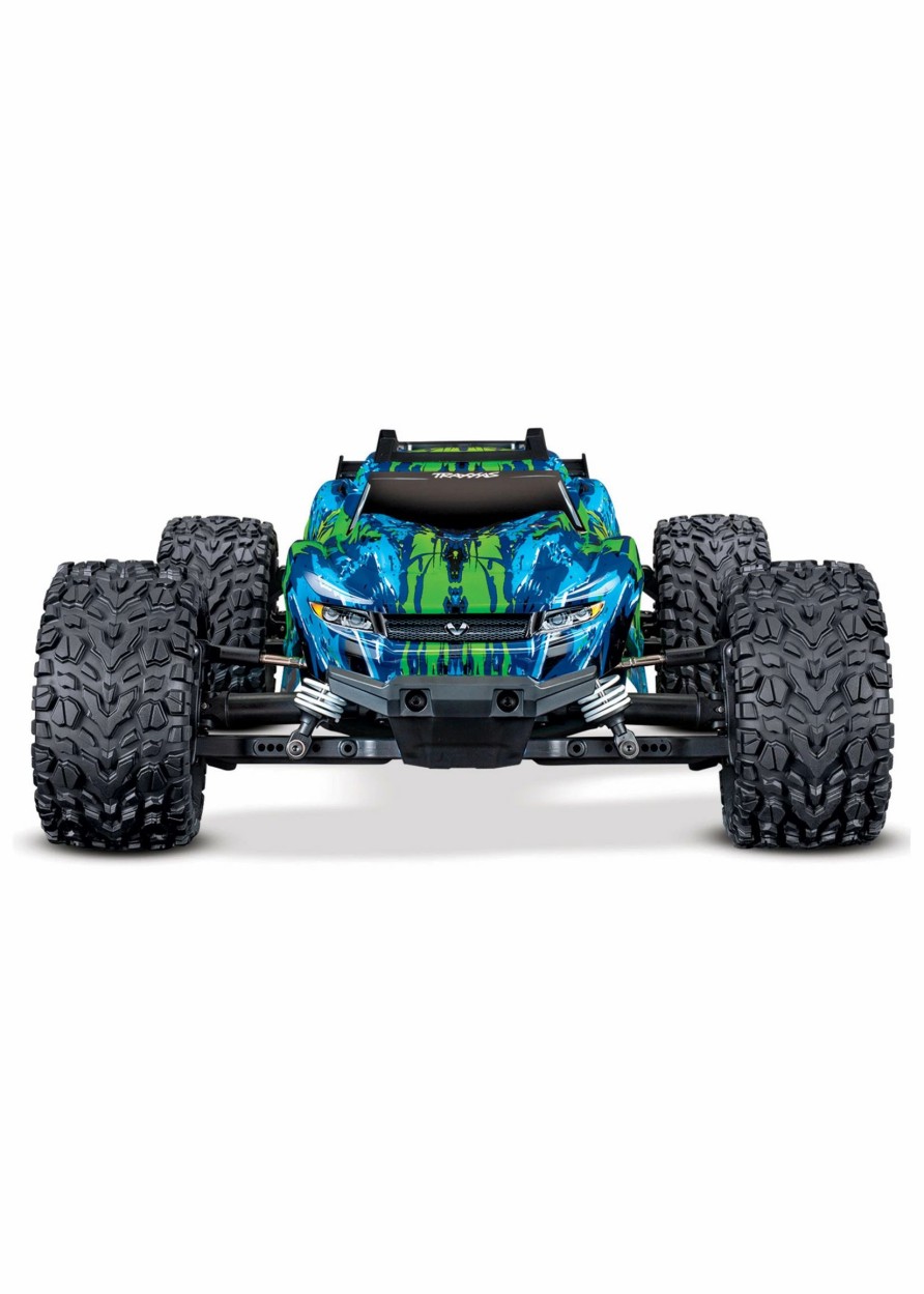 Cars & Trucks * | Traxxas 1/10 Rustler 4X4 Vxl Brushless Rtr 4Wd Stadium Truck Green