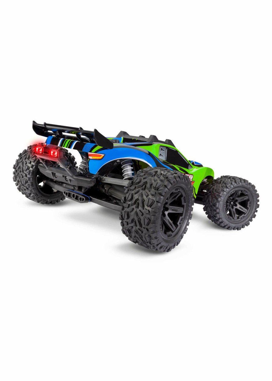 Cars & Trucks * | Traxxas 1/10 Rustler 4X4 Rtr Stadium Truck With Lights Green