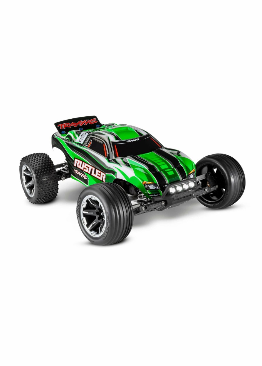 Cars & Trucks * | Traxxas 1/10 Rustler 2Wd Rtr Stadium Truck With Lights Green