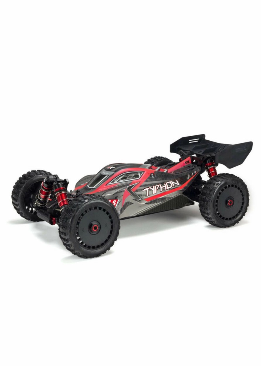 Cars & Trucks * | Arrma 1/8 Typhon 6S Blx 4Wd Brushless Buggy With Spektrum Rtr Red/Grey V5