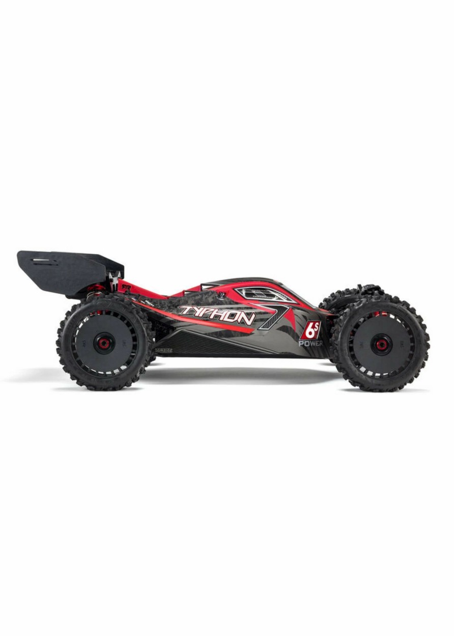 Cars & Trucks * | Arrma 1/8 Typhon 6S Blx 4Wd Brushless Buggy With Spektrum Rtr Red/Grey V5