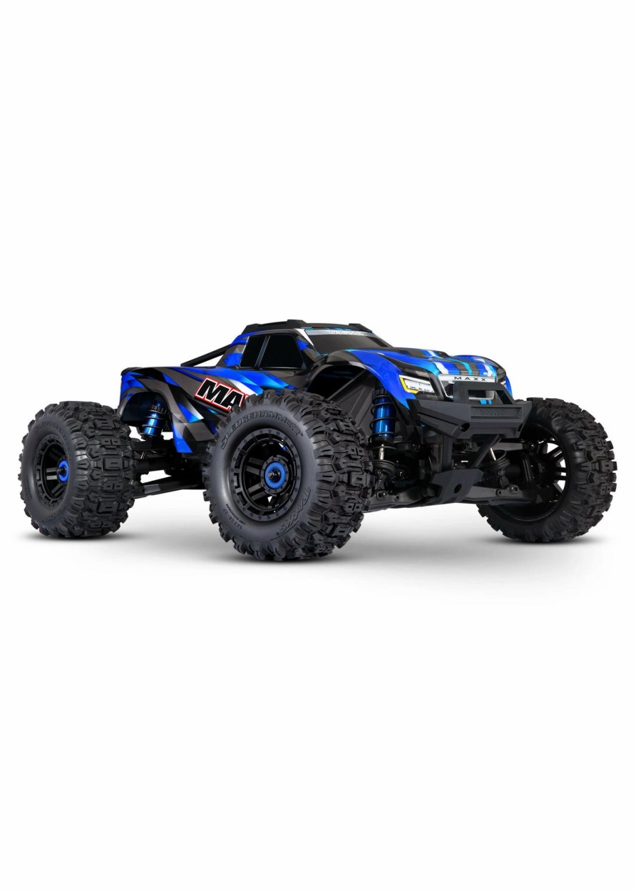 Cars & Trucks * | Traxxas 1/10 Maxx Rtr Monster Truck With Widemaxx Blue