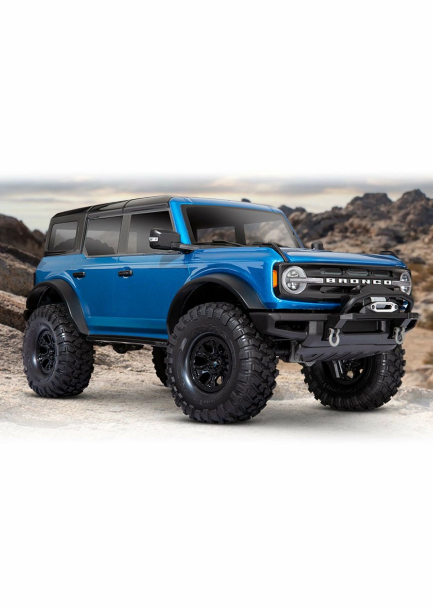 Cars & Trucks * | Traxxas 1/10 Trx-4 2021 Bronco Scale And Trail Crawler Rtr Velocity Blue