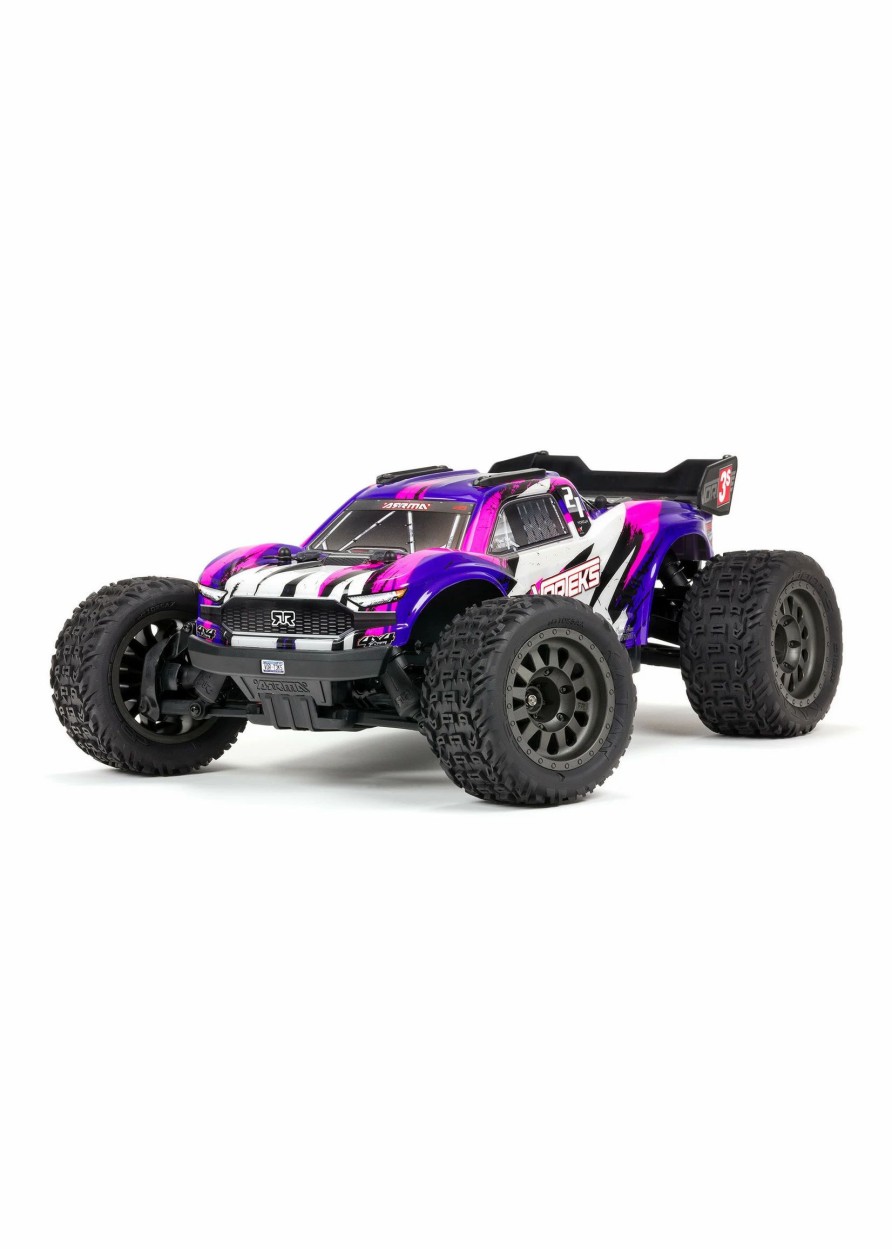 Cars & Trucks * | Arrma 1/10 Vorteks 4X4 3S Blx Stadium Truck Rtr Purple