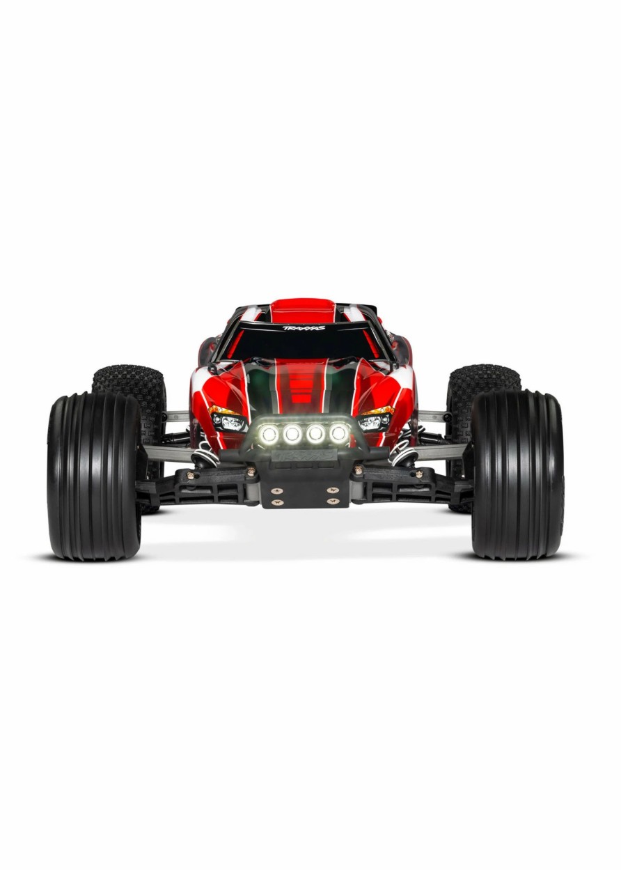 Cars & Trucks * | Traxxas 1/10 Rustler 2Wd Rtr Stadium Truck With Lights Red