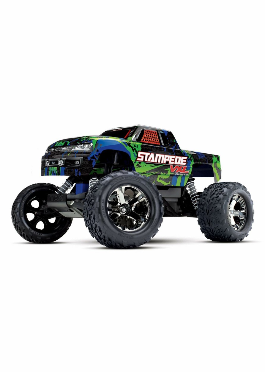 Cars & Trucks * | Traxxas 1/10 Stampede Vxl Brushless Rtr 2Wd Monster Truck Green