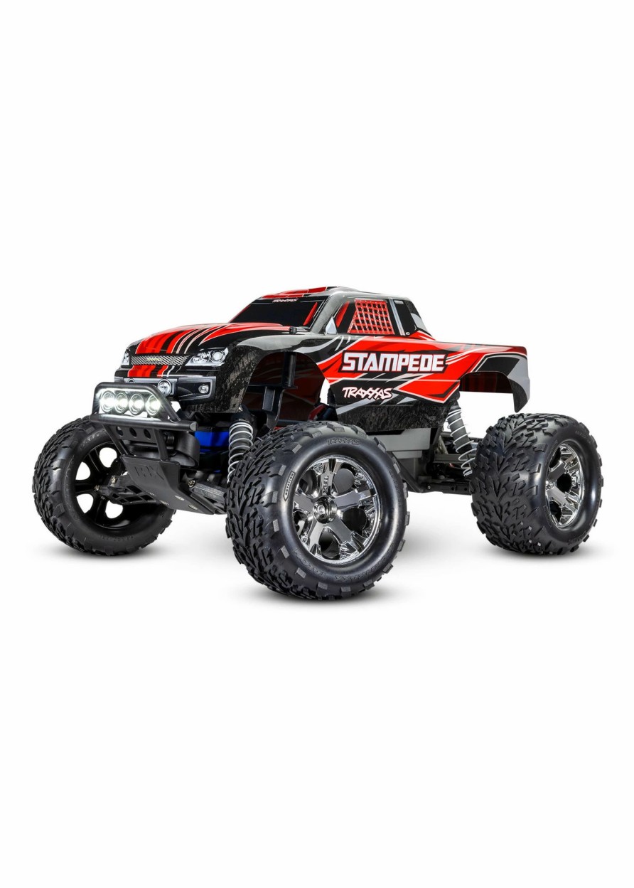 Cars & Trucks * | Traxxas 1/10 Stampede 2Wd Rtr Monster Truck With Lights Red