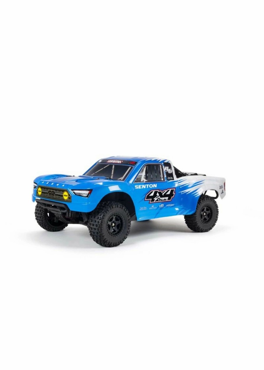 Cars & Trucks * | Arrma 1/10 Senton 4X4 V3 Mega 550 Brushed Short Course Truck Rtr Blue