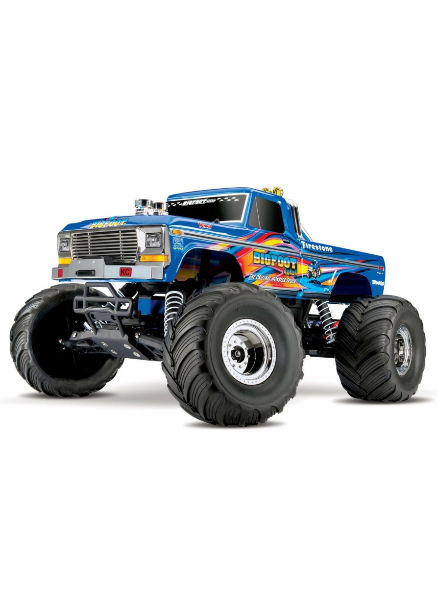 Cars & Trucks * | Traxxas 1/10 Bigfoot No. 1 Rtr 2Wd Classic Retro Monster Truck Bluex