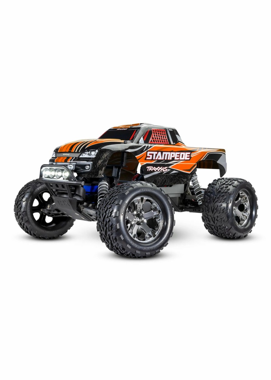 Cars & Trucks * | Traxxas 1/10 Stampede 2Wd Rtr Monster Truck With Lights Orange