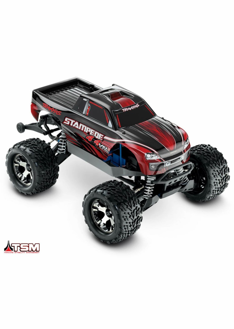 Cars & Trucks * | Traxxas 1/10 Stampede 4X4 Vxl Rtr Brushless 4Wd Monster Truck Red