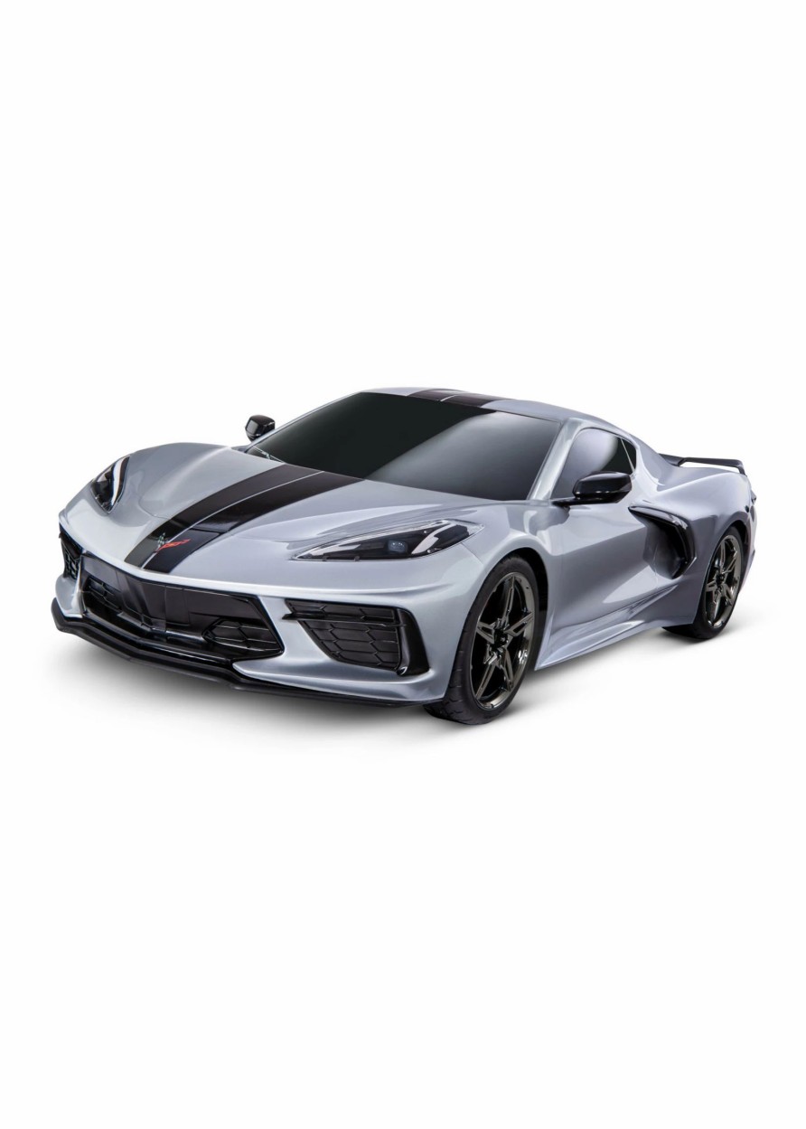 Cars & Trucks * | Traxxas 1/10 4-Tec 3.0 C8 Corvette Stingray Awd Rtr Supercar Silver