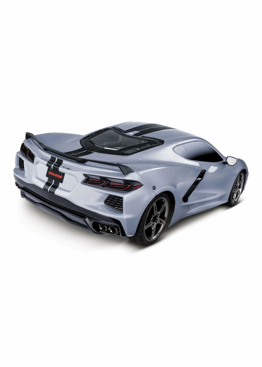 Cars & Trucks * | Traxxas 1/10 4-Tec 3.0 C8 Corvette Stingray Awd Rtr Supercar Silver