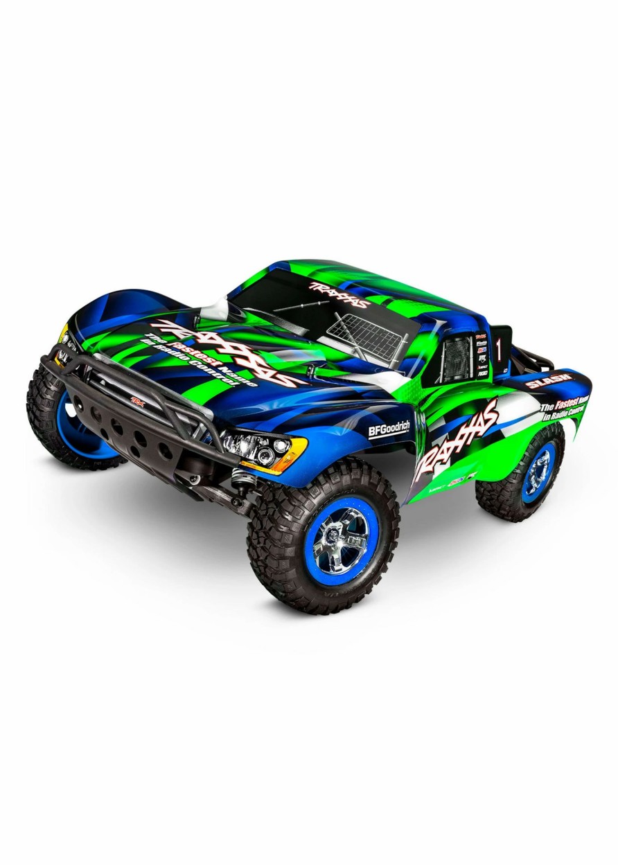 Cars & Trucks * | Traxxas 1/10 Slash 2Wd Rtr Short Course Truck Green/Blue