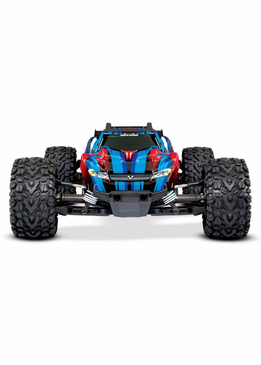 Cars & Trucks * | Traxxas 1/10 Rustler 4X4 Vxl Brushless Rtr 4Wd Stadium Truck Blue