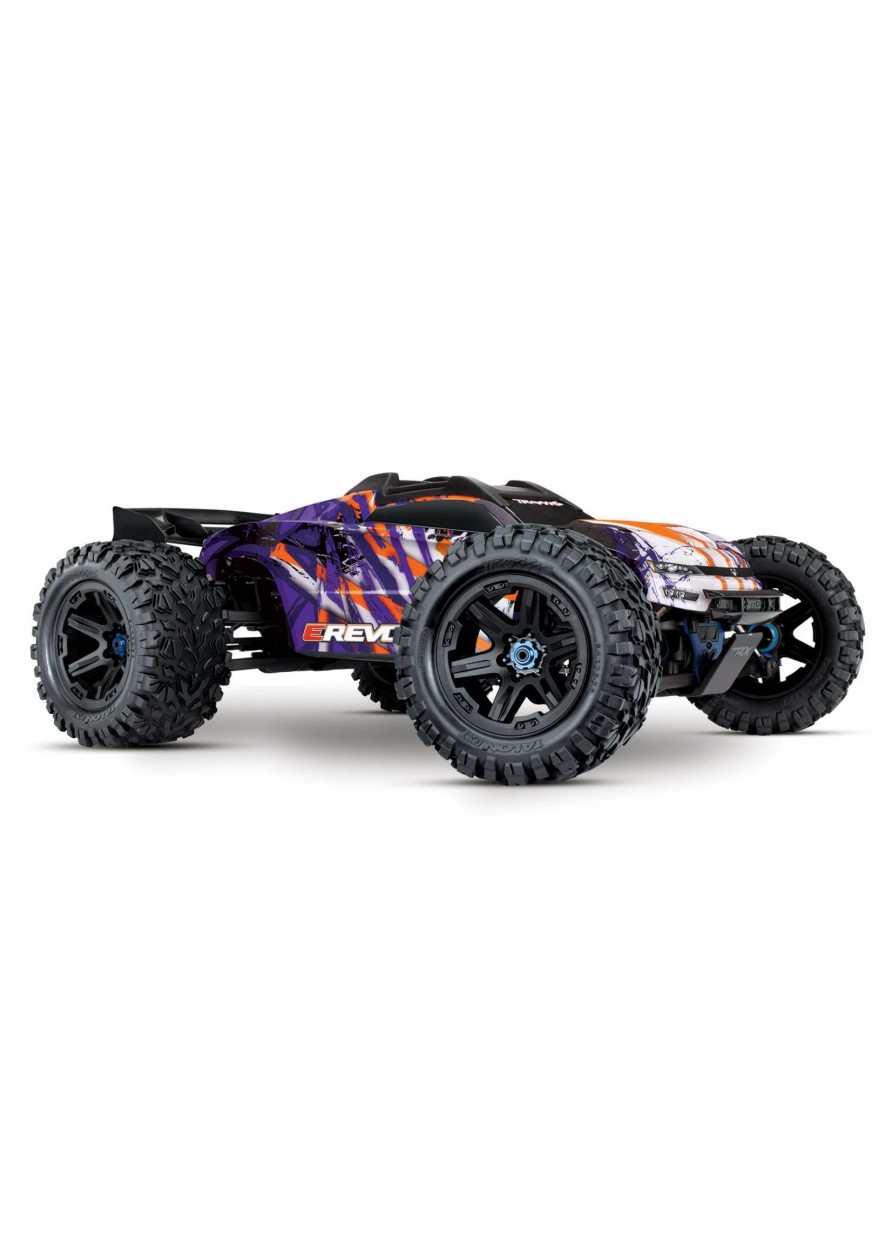 Cars & Trucks * | Traxxas 1/10 E-Revo Vxl 2.0 Rtr 4Wd Electric 6S Monster Truck Purple