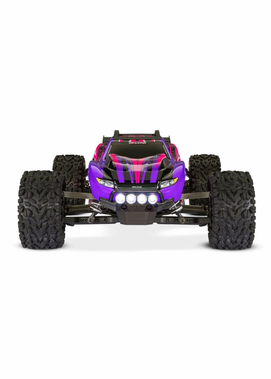 Cars & Trucks * | Traxxas 1/10 Rustler 4X4 Rtr Stadium Truck With Lights Pink