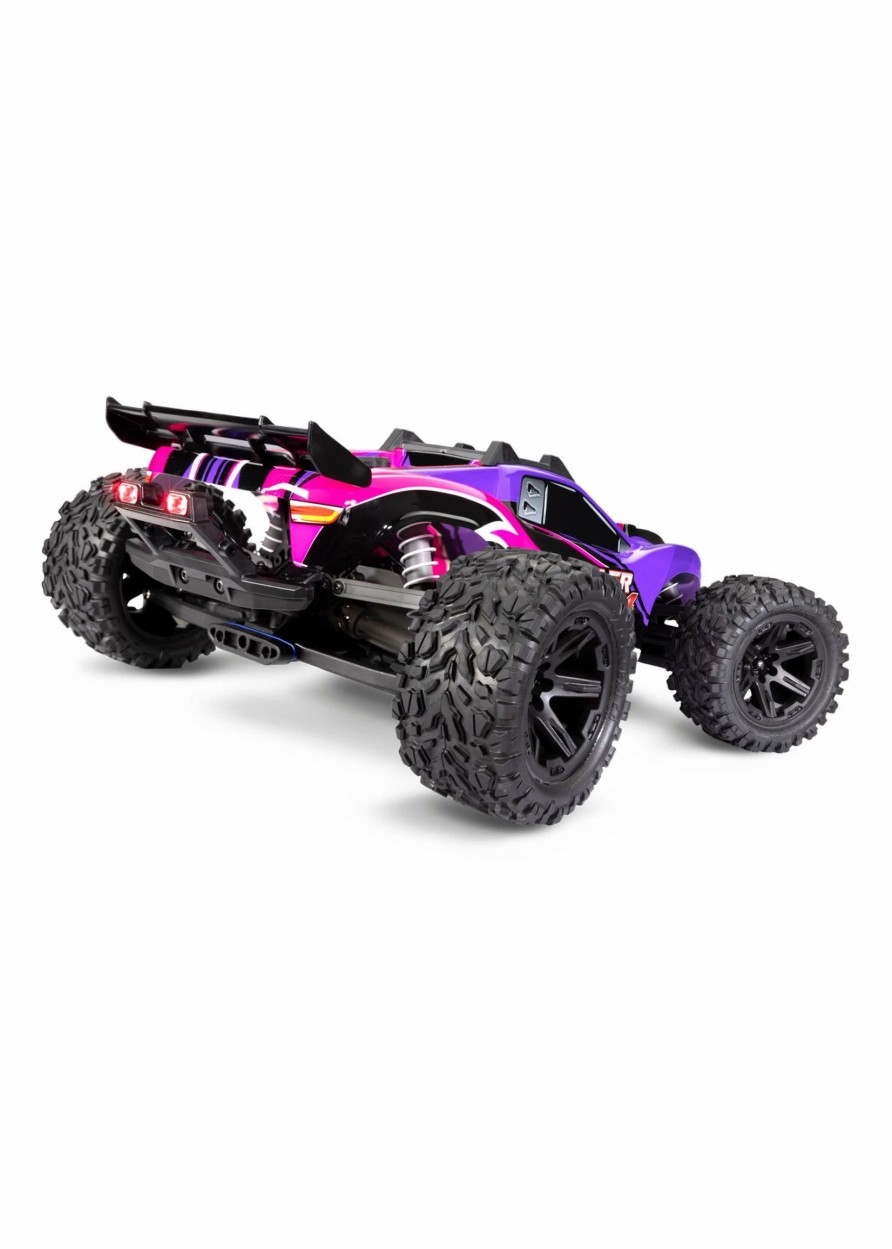 Cars & Trucks * | Traxxas 1/10 Rustler 4X4 Rtr Stadium Truck With Lights Pink