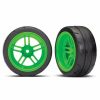 Cars & Trucks * | Traxxas 8374G Split-Spoke Green Wheels / 1.9 Response Tires