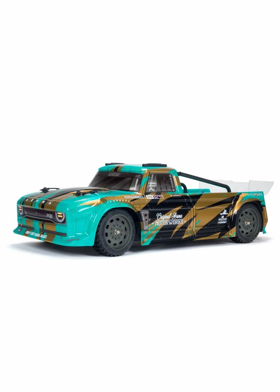 Cars & Trucks * | Arrma 1/8 Infraction 4X4 Mega Resto-Mod Truck Rtr Teal/Bronze