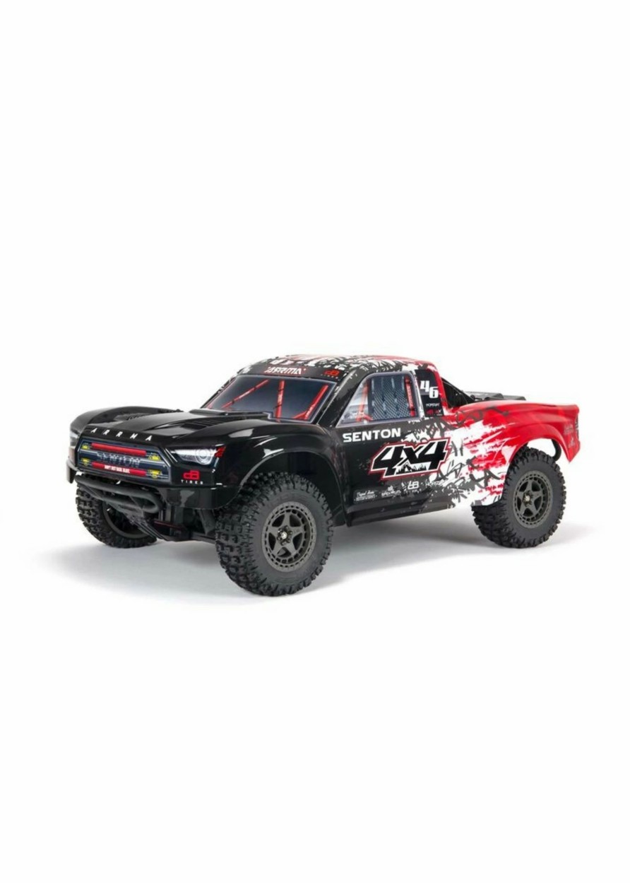 Cars & Trucks * | Arrma 1/10 Senton 3S Blx V3 4Wd Brushless Short Course Truck With Spektrum Rtr Red/Black