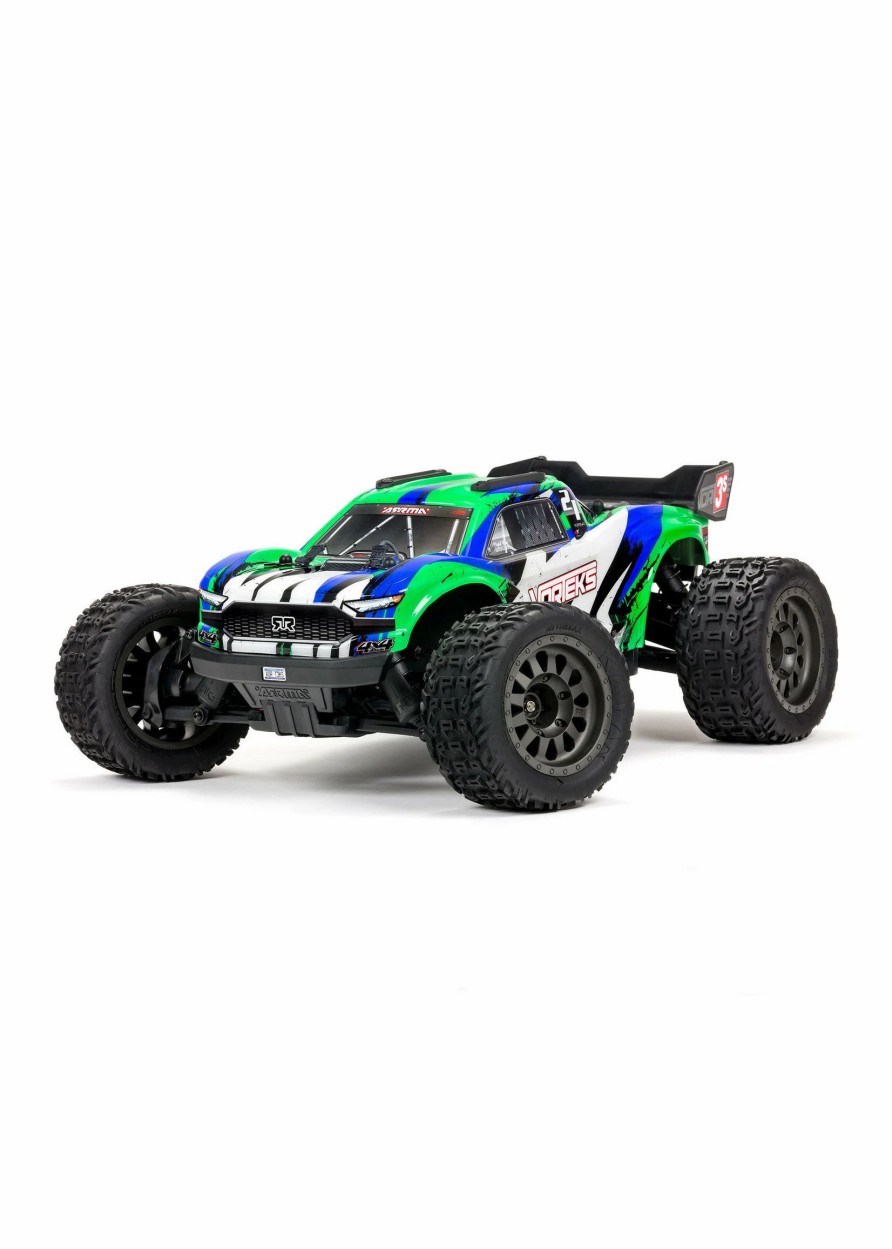 Cars & Trucks * | Arrma 1/10 Vorteks 4X4 3S Blx Stadium Truck Rtr Green