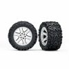 Cars & Trucks * | Traxxas 6774R Rxt Satin Chrome Wheels / Talon Extreme Tires