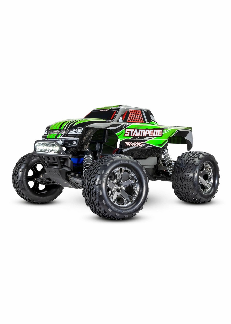 Cars & Trucks * | Traxxas 1/10 Stampede 2Wd Rtr Monster Truck With Lights Green