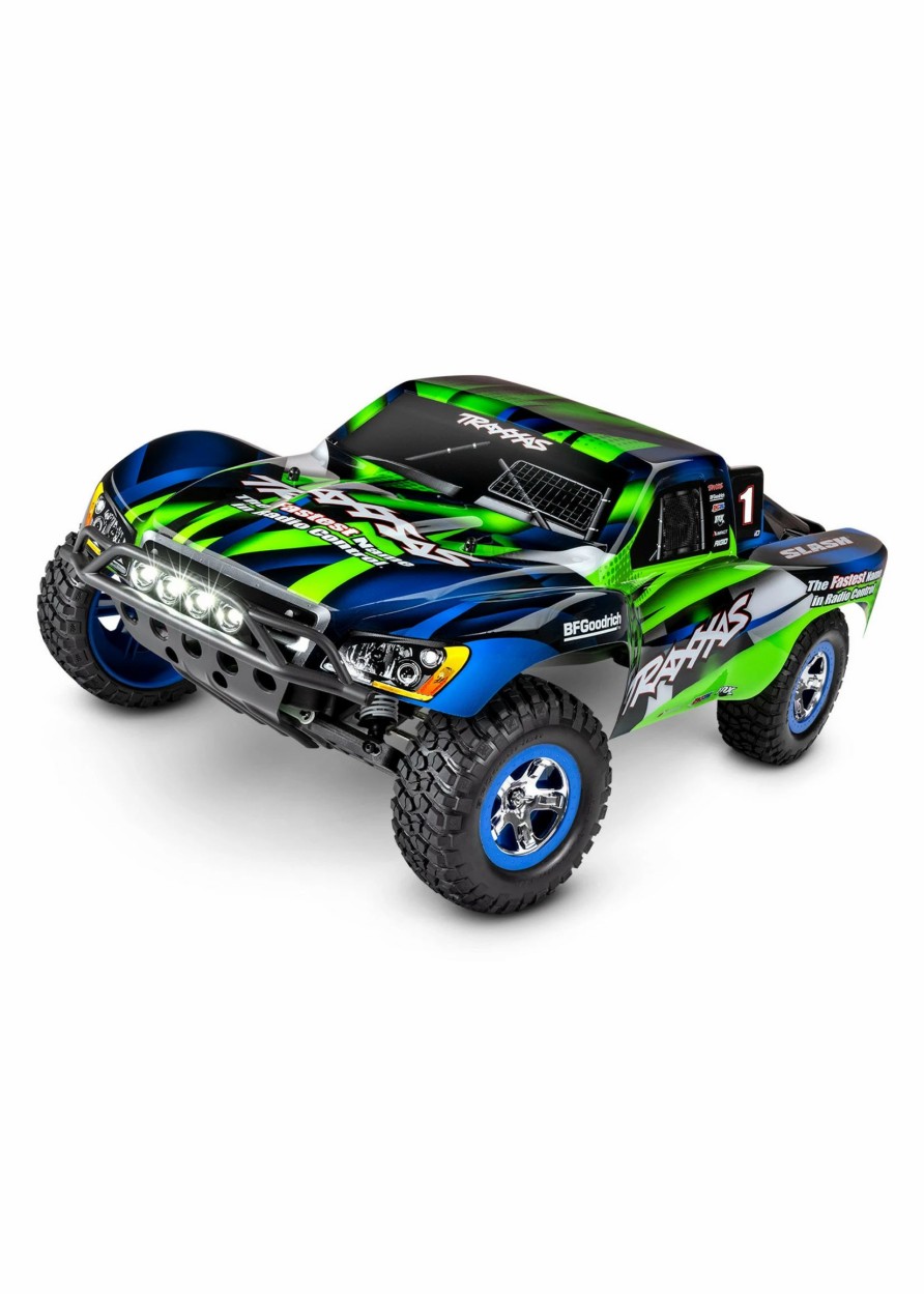 Cars & Trucks * | Traxxas 1/10 Slash 2Wd Rtr Short-Course Race Truck With Lights Green