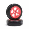 Cars & Trucks * | Losi Los41020 Rib Front Tire, Mounted, Red (2): Mini Jrx2