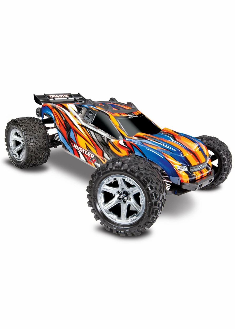 Cars & Trucks * | Traxxas 1/10 Rustler 4X4 Vxl Brushless Rtr 4Wd Stadium Truck Orange