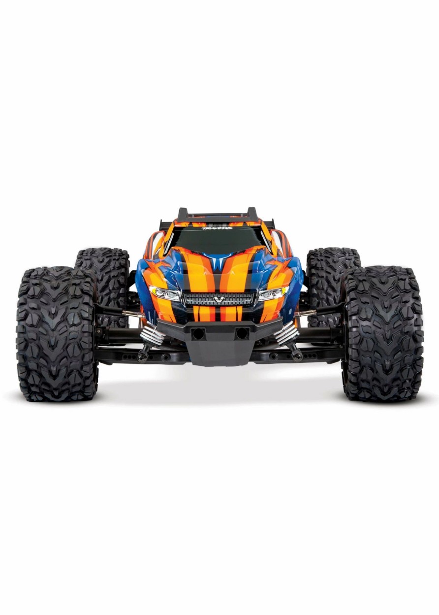 Cars & Trucks * | Traxxas 1/10 Rustler 4X4 Vxl Brushless Rtr 4Wd Stadium Truck Orange