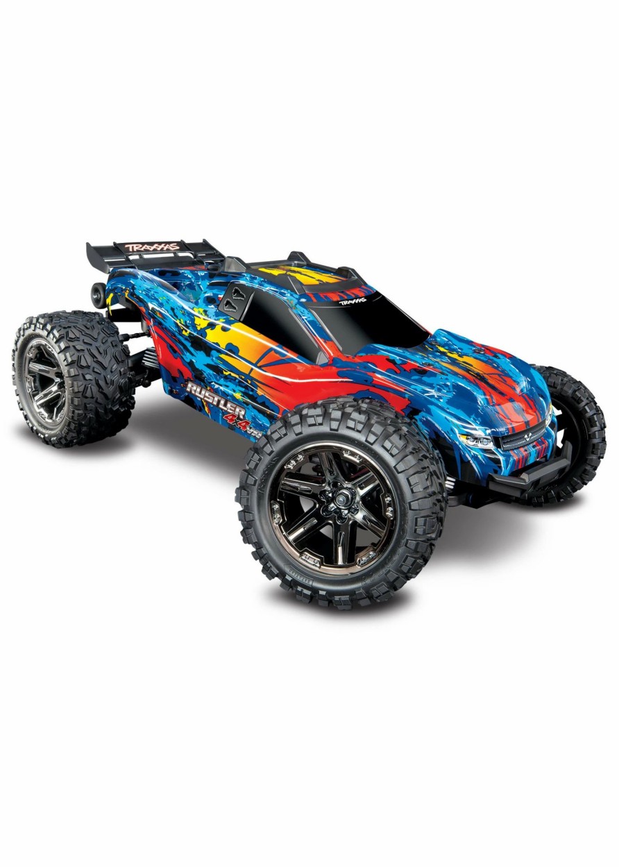 Cars & Trucks * | Traxxas 1/10 Rustler 4X4 Vxl Brushless Rtr 4Wd Stadium Truck Red