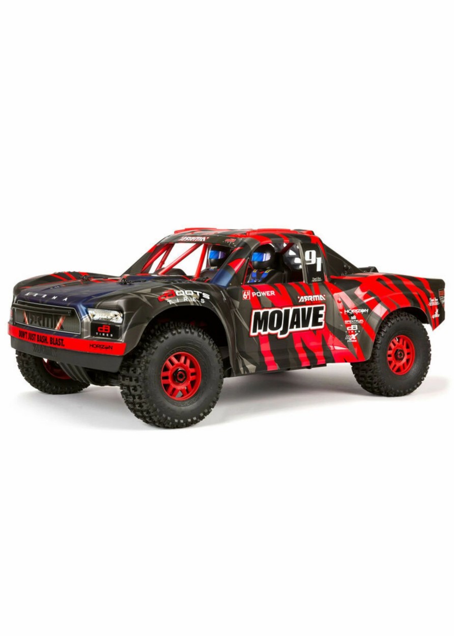 Cars & Trucks * | Arrma 1/7 Mojave 6S V2 4Wd Blx Desert Truck With Spektrum Firma Rtr Red/Black