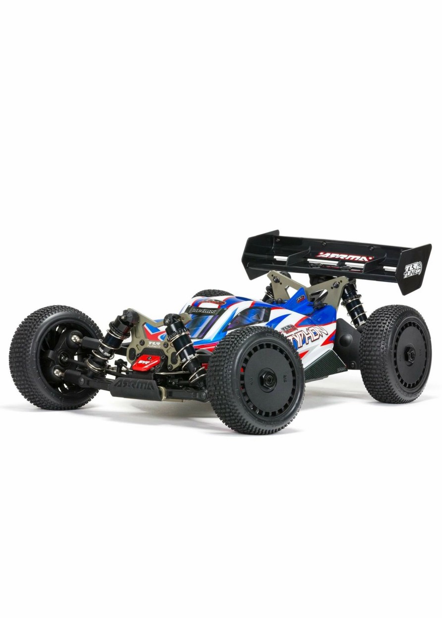 Cars & Trucks * | Arrma 1/8 Tlr Tuned Typhon 6S 4Wd Blx 1: Buggy, Rtr Red/Blue