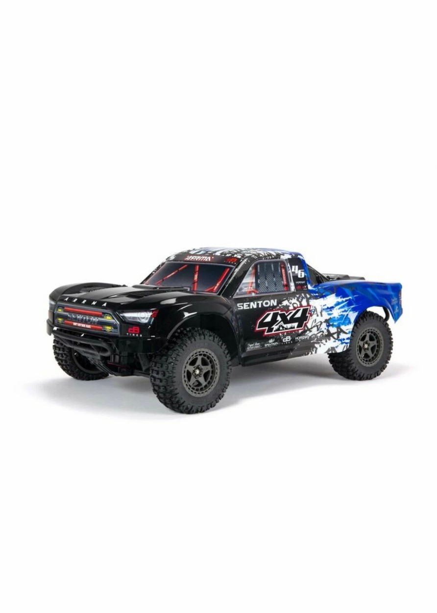 Cars & Trucks * | Arrma 1/10 Senton 3S Blx V3 4Wd Brushless Short Course Truck With Spektrum Rtr Blue/Black