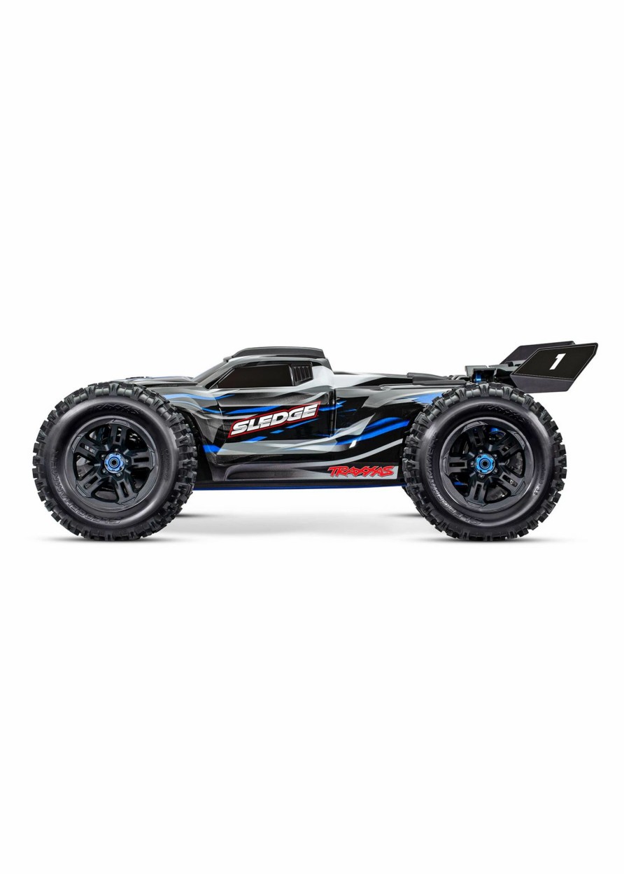 Cars & Trucks * | Traxxas 1/8 Sledge 4Wd Rtr Brushless Monster Truck Blue